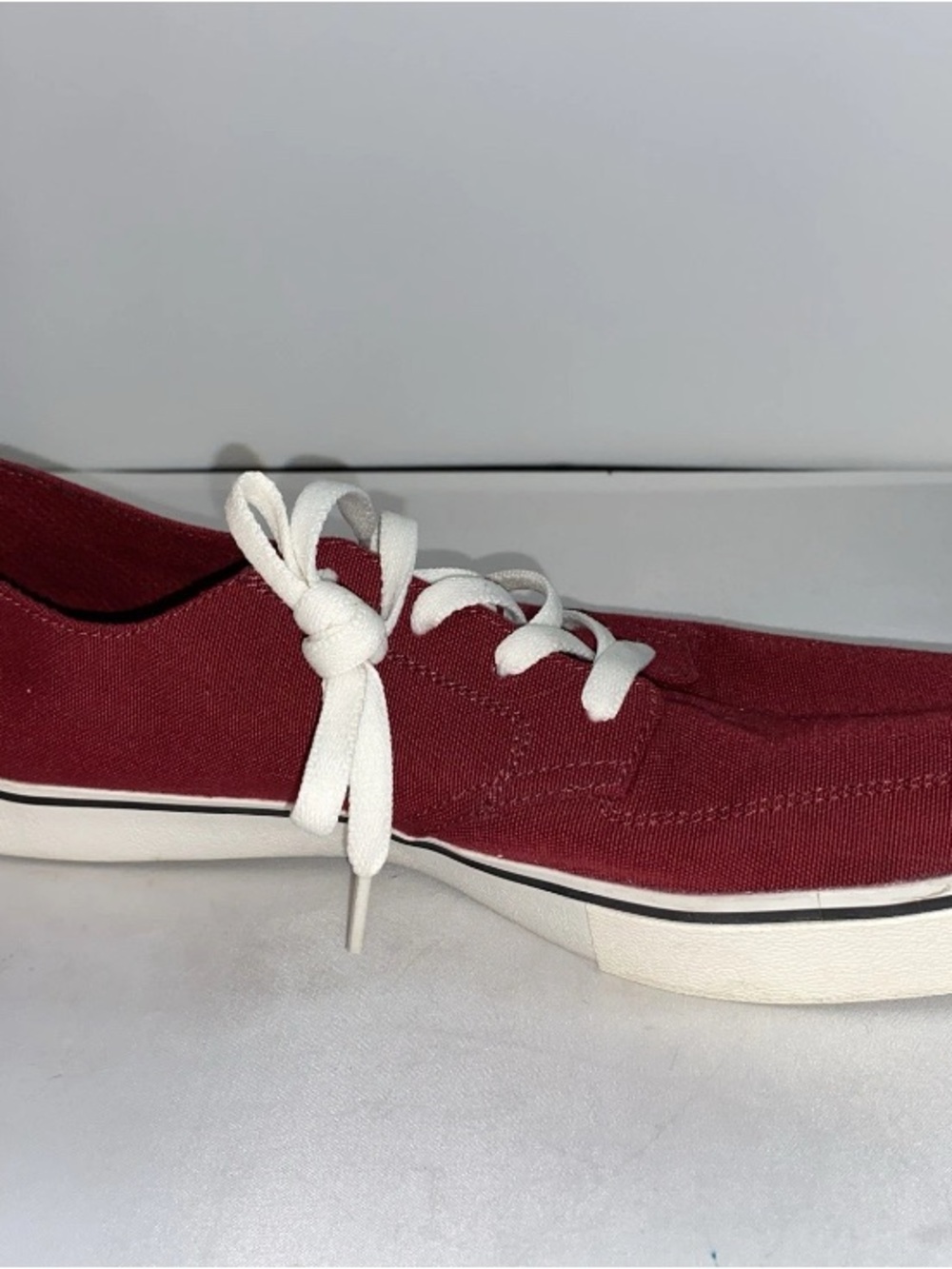 GOOD Nike Men’s SB Skateboard Dark Red Canvas Shoes Size 13 - Picture 7 of 10